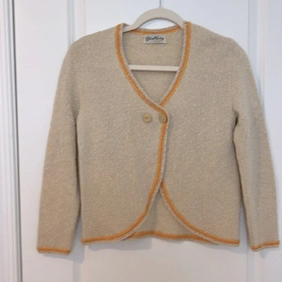 Vintage 60’s Stuart Mackey California Open Front Knit Cardigan Sweater Size 6 - Picture 2 of 13